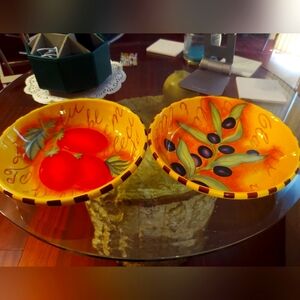 Certified International Taste Of Tuscany Pasta Serving (2) 9" Bowls